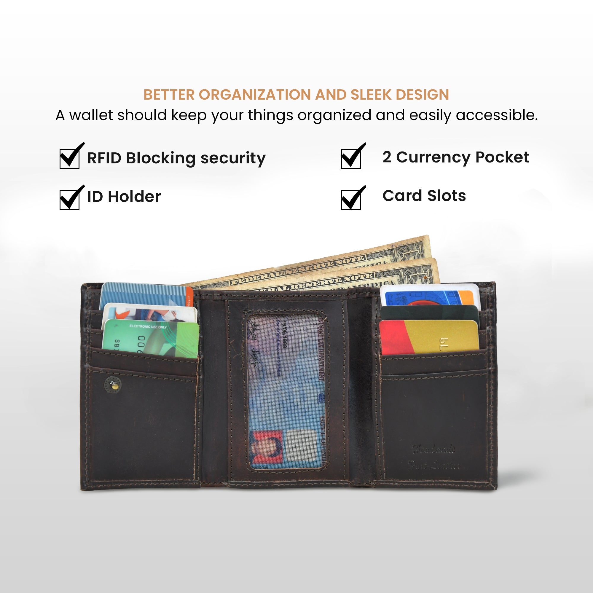 Midnight Luxe Vertical Bifold Wallet